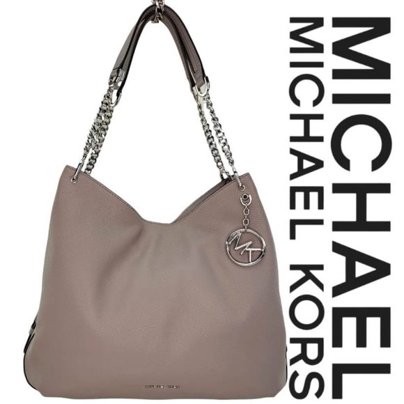 MICHAEL Michael Kors Handbags - MICHAEL Michael Kors Lillie Chain Shoulder Tote - Truffle (Gray) - Silver NWOT